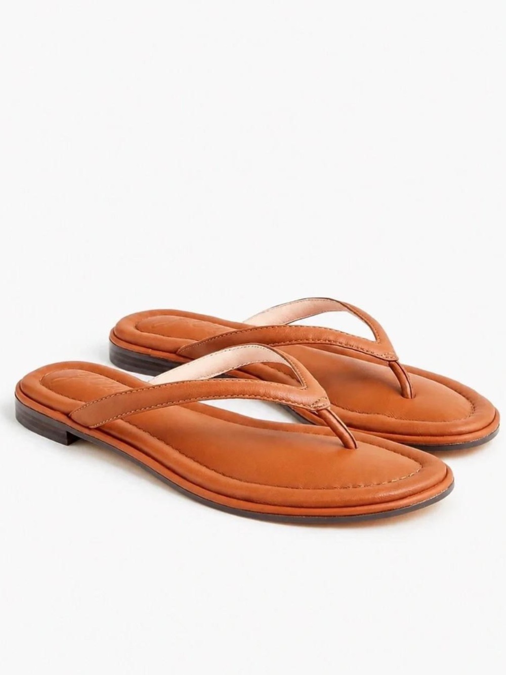 J.Crew Menorca padded thong sandals in leather